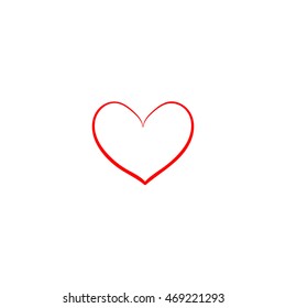 Hand drawn hearts set