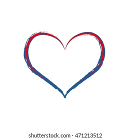 Hand drawn hearts set