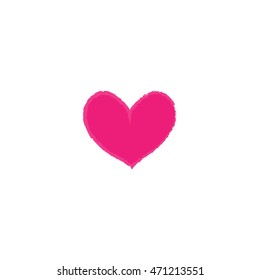 Hand drawn hearts set