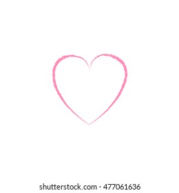 Hand drawn hearts set