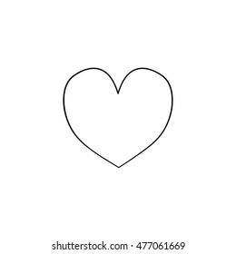 Hand drawn hearts set