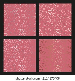 Hand drawn  hearts. Valentine's, Mother's day, birthday card, wallpaper or gift wrap design - stock vector.