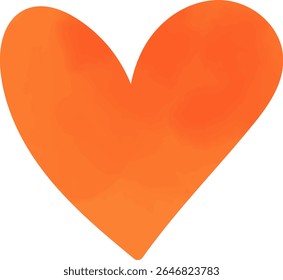Hand drawn hearts. Watercolor vector illustration.