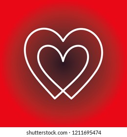 Hand drawn Hearts,vector illustration