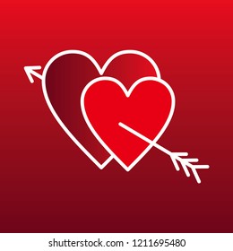 Hand drawn Hearts,vector illustration
