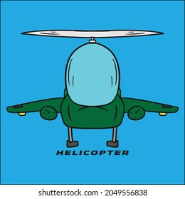 hand drawn helicopter, editable vector file for your brand, logo, icon, or all of your graphic needs.
