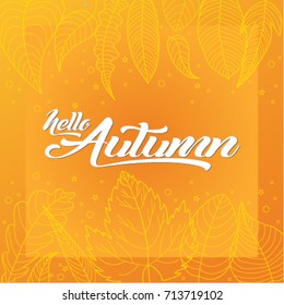 Hand drawn of Hello Autumn