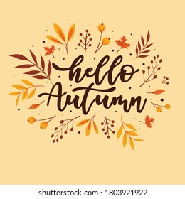 Hand drawn hello autumn wallpaper
