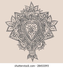 Hand Drawn Henna Illustration