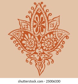 Diseño Henna/Mehndi dibujado a mano