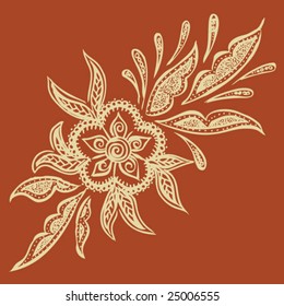 Hand Drawn Henna/Mehndi Illustration