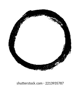 Hand drawn highlight oval illustration. Marker frame clipart. Ink scribble circle. Single element