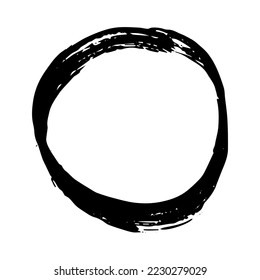 Hand drawn highlight oval illustration. Marker frame clipart. Ink scribble circle. Single element