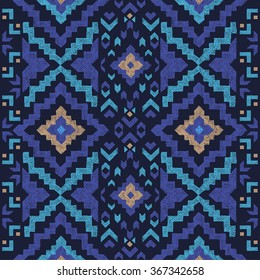 hand drawn highly detailed tribal seamless pattern