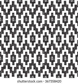 hand drawn highly detailed tribal seamless pattern