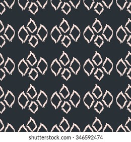 Hand drawn hipster stylish pattern . Pastel colored modern grange rombos shapes in vector art wallpaper print . Trendy fantasy ikat composition . Bohemian  style natural painting  background