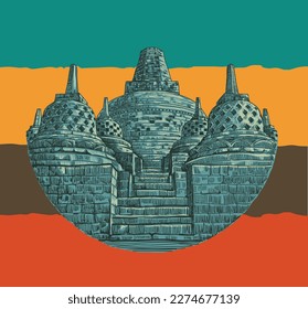 hand drawn historical building vector illustration