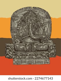 ilustración de vector de construcción histórica de mano