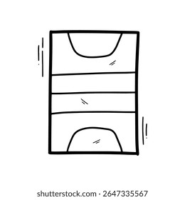 Ilustração De Hóquei Desenhado À Mão. Vetor Doodle. Isolado no plano de fundo branco - EPS 10 Vetor