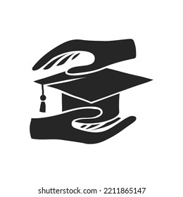 Hand Drawn Hand Holding Diploma Vector Illustration