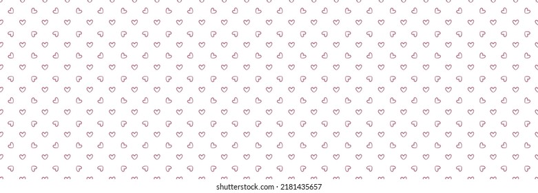 Hand drawn holiday background with hearts. Seamless pattern. Valentine's day