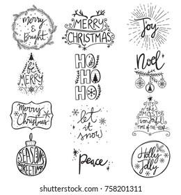 Hand drawn holiday greetings.