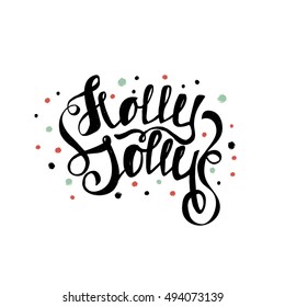 Hand drawn holiday lettering. Christmas collection of unique lettering for greeting cards, stationary, gift tags, scrapbooking, flyers, invitations. Vector Trendy xmas design elements.