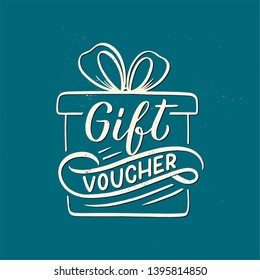 Hand drawn holiday lettering and icon for gift design. Handwritten letters. Typography quote. Vector illustration
