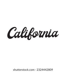 Hand drawn holiday lettering. Ink illustration. Modern brush calligraphy. Isolated on white background. California.