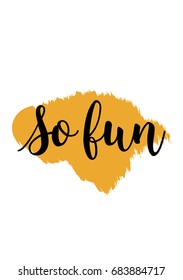 Hand drawn holiday lettering. Ink illustration. Modern brush calligraphy. Isolated on white background. So fun.