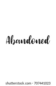 Hand drawn holiday lettering. Ink illustration. Modern brush calligraphy. Isolated on white background. Abandoned text.