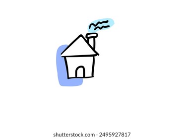 Hand drawn Home logo, real estate logo