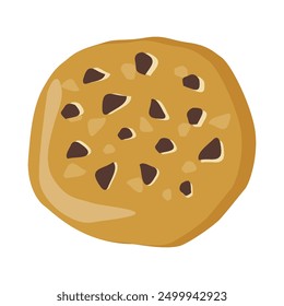 Hand Drawn Homemade Chocolate Chip Cookie Illustration