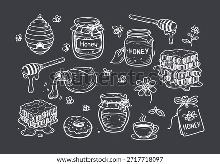 Hand drawn Honey Elements Collection