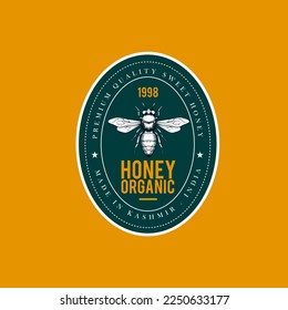 hand drawn honey logo design