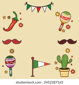 Hand drawn horizontal banner template for cinco de mayo celebration