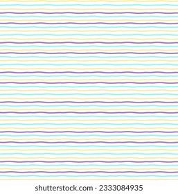 Hand Drawn Horizontal Doodle Lines Pattern