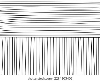 Hand drawn horizontal and vertical rough lines vector background