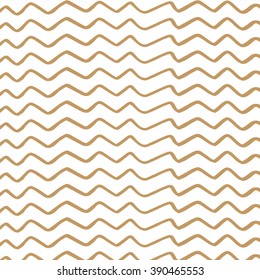 hand drawn horizontal zigzag stripes seamless pattern background