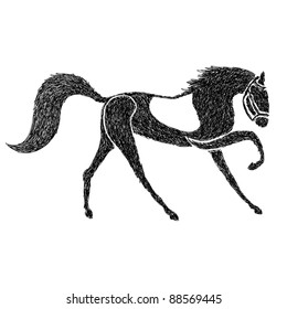 Hand drawn horse