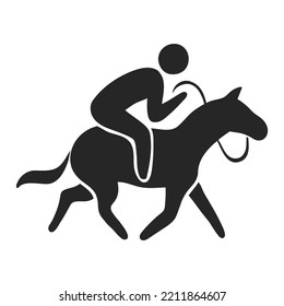 Hand drawn Horse riding vector illustration