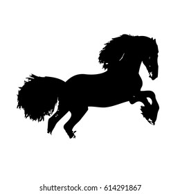 Hand drawn Horse, Vector illustration on white background 