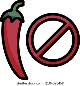 Hand drawn hot red pepper. Spicy ingredients. Chili logo. Spice Hot Chili Pepper isolated on white background. Natural healthy food. Vector graphics for shapes