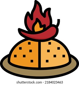 Hand drawn hot red pepper. Spicy ingredients. Chili logo. Spice Hot Chili Pepper isolated on white background. Natural healthy food. Vector graphics for shapes
