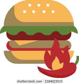 Hand drawn hot red pepper. Spicy ingredients. Chili logo. Spice Hot Chili Pepper isolated on white background. Natural healthy food. Vector graphics for shapes