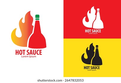 Logotipo de molho quente desenhado à mão, design vetorial, comida apimentada, molho, fresco, jalapeno, símbolo, logotipo da empresa, agricultura, negócio de alimentos.