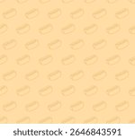 Hand drawn hotdog seamless pattern. Simple hot dog doodle background, vector illustration.