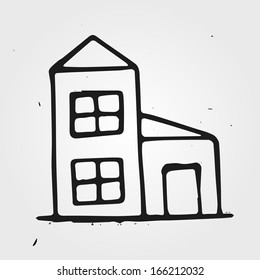 Hand drawn house