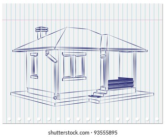 Hand drawn house