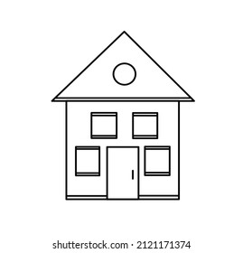 Hand drawn house. Simple vector icon